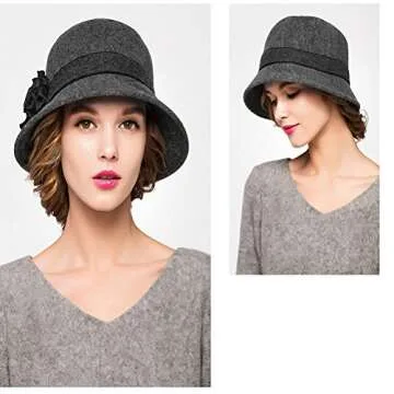 Stylish Maitose Women's Wool Felt Church Bowler Hat