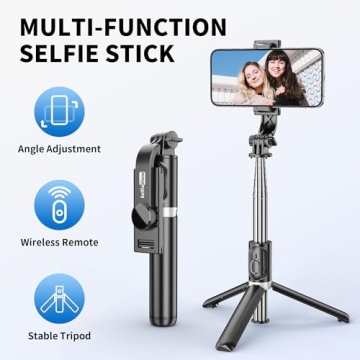 Lightweight Selfie Stick Tripod with Remote for iPhone and Galaxy