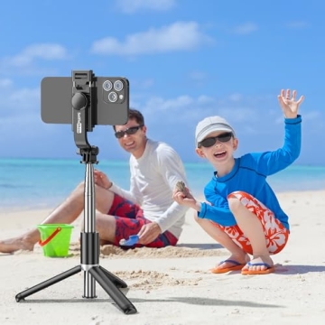 Lightweight Selfie Stick Tripod with Remote for iPhone and Galaxy