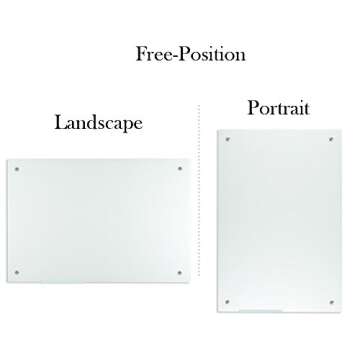 Lockways Magnetic Glass Dry Erase Board, Magnetic Whiteboard White Board 36 x 24 Inch, Frameless, Magnets,Clear Marker Tray, for Office, Home, School