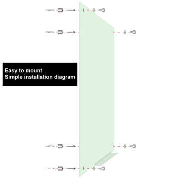 Lockways Magnetic Glass Dry Erase Board, Magnetic Whiteboard White Board 36 x 24 Inch, Frameless, Magnets,Clear Marker Tray, for Office, Home, School