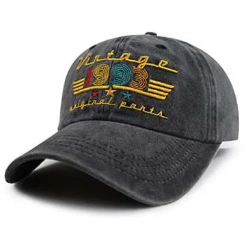 Vintage 1993 Birthday Cap for 32nd Milestone Celebration, Unisex Party Gift