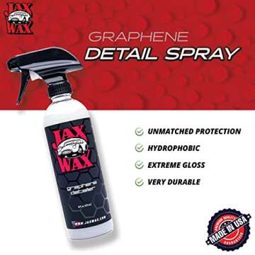 Jax Wax Graphene Detailer - Graphene Coating Spray For Car Detailing, Protects Top Coat Ceramics and...