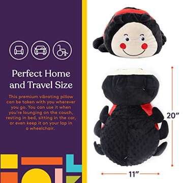 Ladybug Sensory Vibrating Pillow - Comfort and Relaxation in One