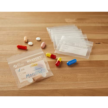 200 Durable Resealable Pill Pouches for Travel & Daily Use