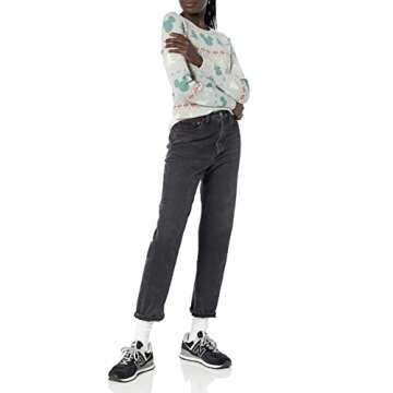 Amazon Essentials Disney | Marvel | Star Wars Women's Lightweight Crewneck Sweaters, Mickey Fair Isle - Womens, Medium