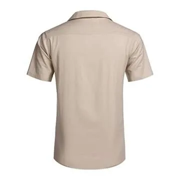 Stylish COOFANDY Cotton Linen Beach Shirt for Men