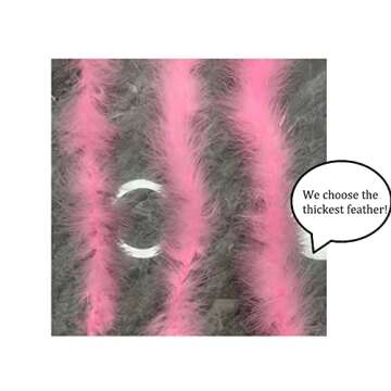 Amybasic Pink Cowboy Hat, Pink Cowgirl Hat, Pink Feather Boa Cowgirl Hat for Teengae Girls or Women