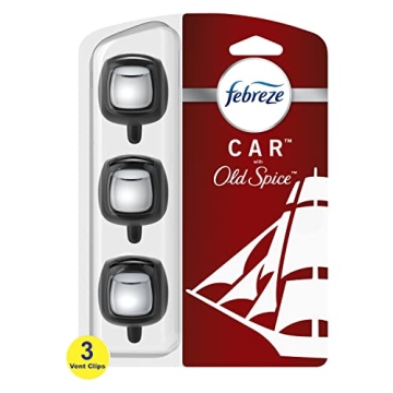 Febreze Old Spice Car Air Fresheners - Long Lasting Odor Fighter (3 Count)