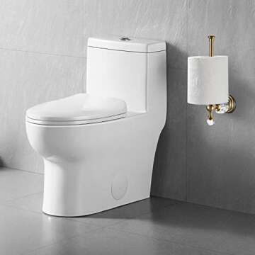 BATHSIR Crystal Toilet Paper Holder, Gold Toilet Roll Holder Modern Bathroom Accessories Zinc Alloy Tissue Hanger Wall Mounted