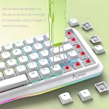 KEMOVE P10 2-in-1 Switch Puller Keycap Puller for Mechanical Keyboard, 304 Stainless Steel Key Switch Keycap Puller, Easily Remove and Replace Gaming Keyboard Switches and keycaps - Green