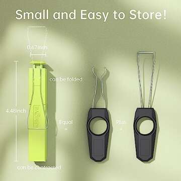 KEMOVE P10 2-in-1 Switch Puller Keycap Puller for Mechanical Keyboard, 304 Stainless Steel Key Switch Keycap Puller, Easily Remove and Replace Gaming Keyboard Switches and keycaps - Green