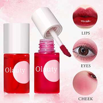 4 Colors Lip Tint Stain Set, Watery Lip Tint Mini Liquid Matte Lipstick, Lip Stain Long Lasting Wate...