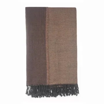 Melange Home 100% Merino Wool Collection Reversible Throws Brown