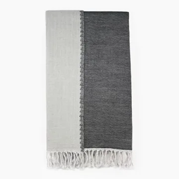 Melange Home Merino Wool Reversible Throw in Brown