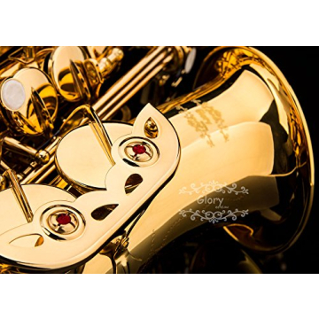 Glory Gold Lacquer E Flat Alto Saxophone for All Musicians