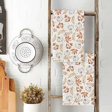 Charming Artoid Mode Fall Kitchen Towels Set of 2