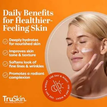 TruSkin Vitamin C Moisturizer Face Cream – Brightening, Anti Aging, Hydrating, Skin Wrinkle Cream – Vitamin B5, Vitamin E, Jojoba Oil, Aloe Vera & Green Tea, 2 Fl Oz