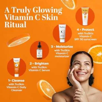 TruSkin Vitamin C Moisturizer Face Cream – Brightening, Anti Aging, Hydrating, Skin Wrinkle Cream – Vitamin B5, Vitamin E, Jojoba Oil, Aloe Vera & Green Tea, 2 Fl Oz