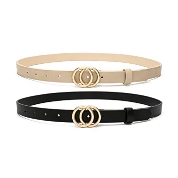 MORELESS Women's Thin Belts Stylish Skinny Waist Accessories