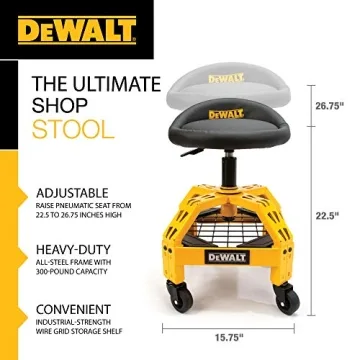 Dewalt Adjustable Shop Stool - Durable and Comfortable Seating