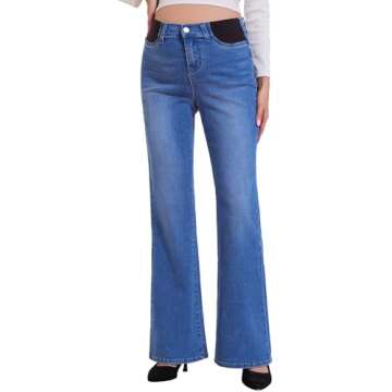 Stylish Maternity Flare Jeans for Comfort and Fit