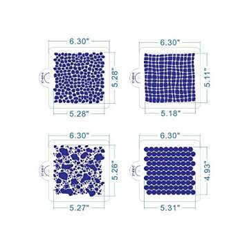 ART Kitchenware New 8pcs/set Wedding Cake Decorating Stencil Honeycomb Grain,Stone Grain Plastic Tem...