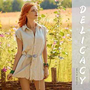 Junkin 2 Pcs Women Concho Chain Belts for Stylish Outfits