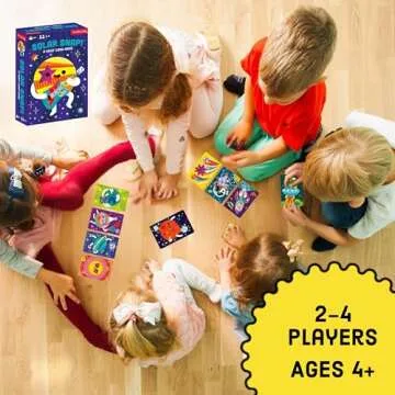 Mudpuppy Solar Snap! – Outer Space Version of Classic Kids Snap Card Game with Cute Illustrations of Planets for Children Ages 4 and Up, 2-4 Players