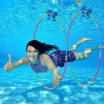 Forblader Pool Ring Set - Fun Swim-Thru Hoops for Kids