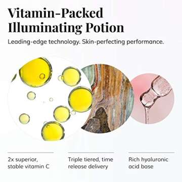 Le Mieux Vita-C Serum - Concentrated Vitamin C & Glutathione Antioxidant Facial Serum for Glowing Sk...