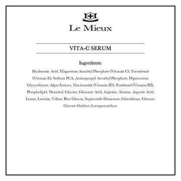 Le Mieux Vita-C Serum - Concentrated Vitamin C & Glutathione Antioxidant Facial Serum for Glowing Skin, Vit C Face Serum to Address the Appearance of Uneven Tone & Blotchiness (1 oz / 30 ml)