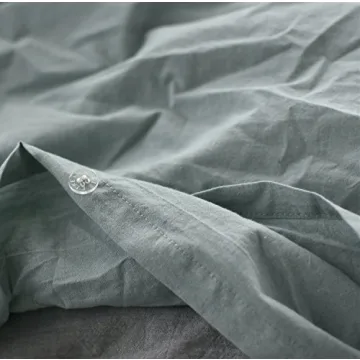 Eikei Washed Cotton Duvet Cover Set for Ultimate Comfort