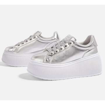 LUCKY STEP Women's Stylish Platform Sneakers for Comfort