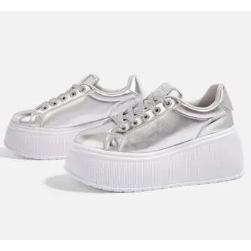 LUCKY STEP Women's Stylish Platform Sneakers for Comfort