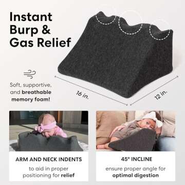 Burplee Nursing Support for Baby - Burp, Gas & Reflux Relief - Tummy Time Prop for Neck and Shoulder...
