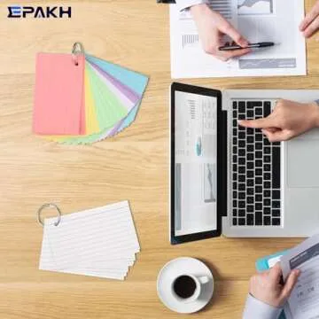 Epakh 300 Index Cards - Durable and Colorful Flashcards