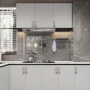 Asidrama 10 Pack 3 Inch(76mm) Champagne Bronze Kitchen Cabinet Handles, Brushed Brass Cabinet Pulls Kitchen Gold Cabinet Hardware for Cupboard Drawer Pulls