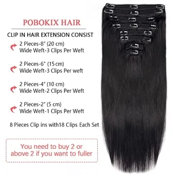 Pobokix Clip in Hair Extensions For Effortless Volume