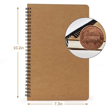EUSOAR Spiral Notebooks 3 Pack B5, Premium Craft, 120 Pages