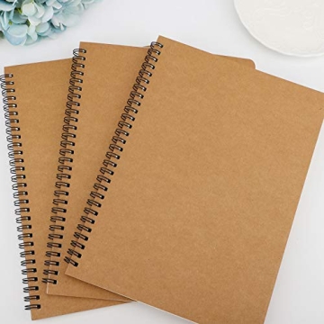 EUSOAR Spiral Notebooks 3 Pack B5, Premium Craft, 120 Pages