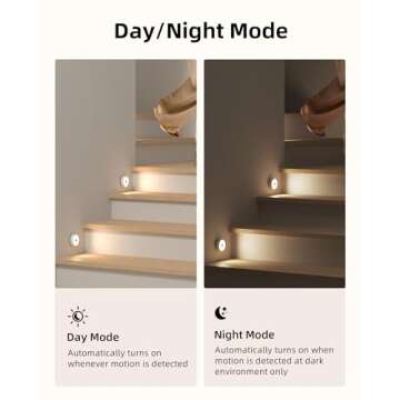 EZVALO Puck Lights with Remote 6Pack, Rechargeable 1200mAh Motion Sensor Under Cabinet Lights, 2 Color Temps LED Closet Lights Group Control, Dimmable Under Counter Lights for Kitchen, Bedroom