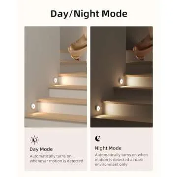 EZVALO Puck Lights with Remote 6Pack, Rechargeable 1200mAh Motion Sensor Under Cabinet Lights, 2 Color Temps LED Closet Lights Group Control, Dimmable Under Counter Lights for Kitchen, Bedroom