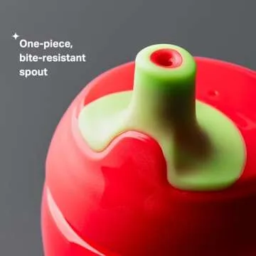 Tommee Tippee Sporty Bottle, Sippy Cup for Toddlers, 12 Months+, 10oz, Spill-Proof, Bite Resistant Spout, Easy to Hold Design, Pack of 3, Pink, Red and Orange