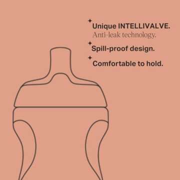 Tommee Tippee Sporty Bottle, Sippy Cup for Toddlers, 12 Months+, 10oz, Spill-Proof, Bite Resistant Spout, Easy to Hold Design, Pack of 3, Pink, Red and Orange