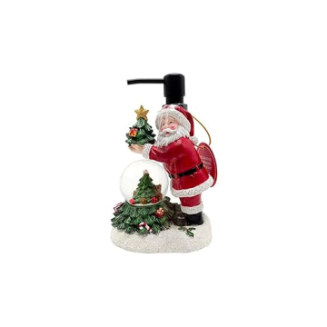 Elegant Santa Globe Lotion Pump Dispenser for Holiday Decor