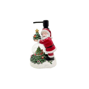 Elegant Santa Globe Lotion Pump Dispenser for Holiday Decor