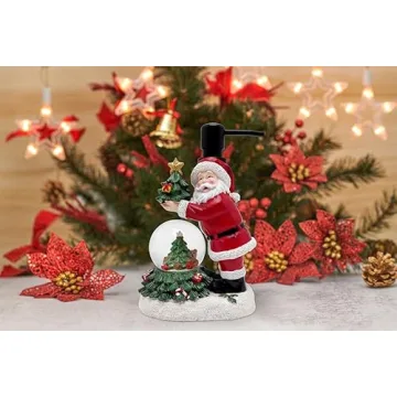 Elegant Santa Globe Lotion Pump Dispenser for Holiday Decor