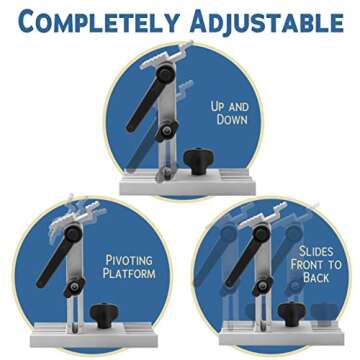 Peachtree Adjustable Tool Rest Jig for Bench Grinders