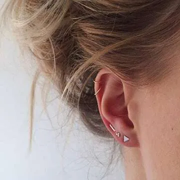 Stylish 925 Sterling Silver Hypoallergenic Stud Earrings Set